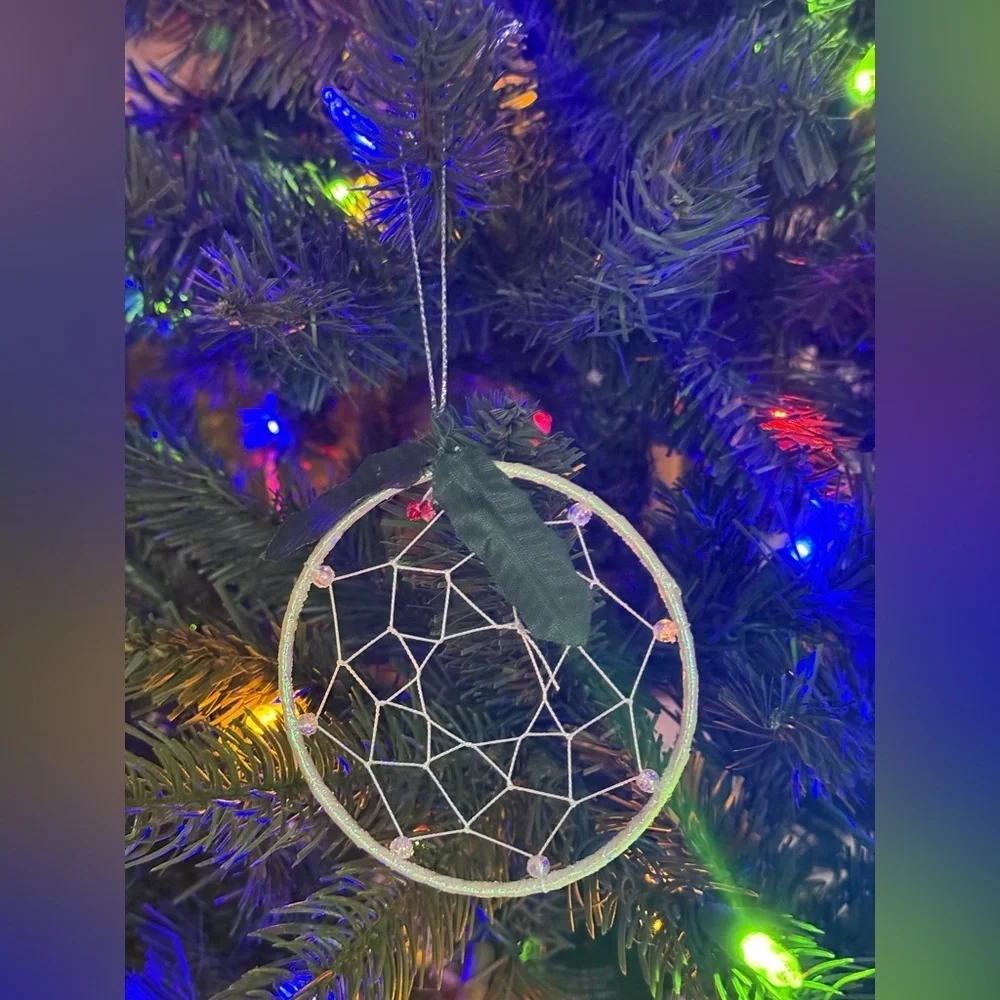 Green Dreamcatcher Holiday Ornament